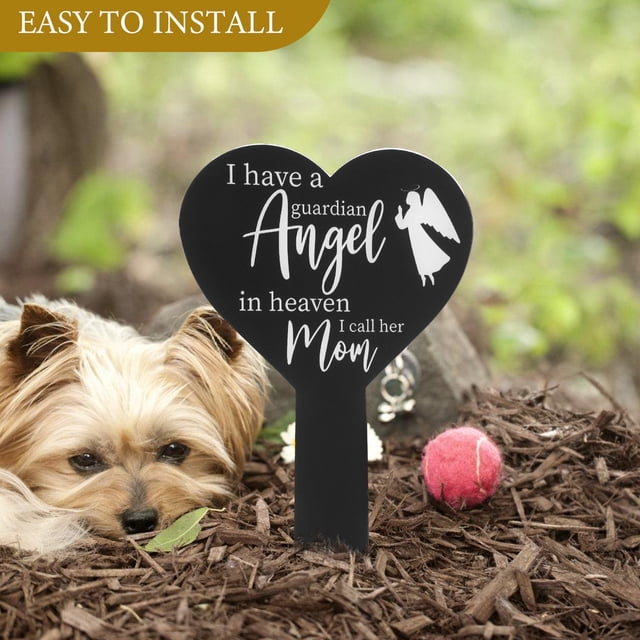 YOSADIER Heart Shaped Grave Marker Stake in Assorted Colors for Pet Memorial Uses