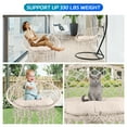 thumbnail image 4 of Hammock Chair, Hanging Swing with Macrame and Cushion, and Hardware Kit,Adult Swings for Outside, Max 330 Lbs, Patio, Balcony, Bedroom-Beige, 4 of 7