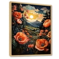 thumbnail image 2 of Designart "Countryside Red Poppy landscape I" Floral Floater Framed Canvas Print, 2 of 7
