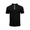 thumbnail image 2 of Men's Quarter Zip Short Sleeve Top & Jogger Pants 2 Piece Outfit Black S, 2 of 8