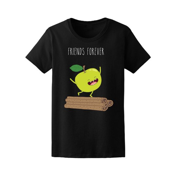 Funny Green Apple And Cinnamon Tee Women's -Image by Shutterstock