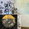 thumbnail image 4 of Customized Children's Drawing Keychain Stainless Steel Kid's Art GIFT, 4 of 4
