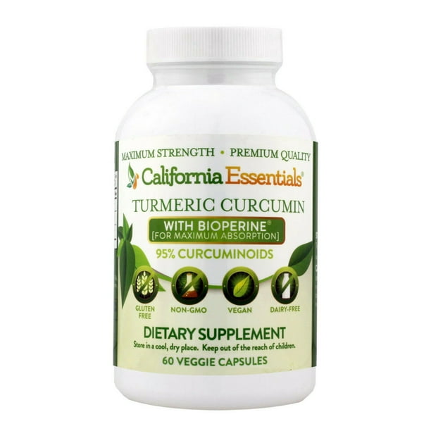 Tumeric Curcumin Bioperine Pain Relief Joint Support Turmeric 2000mg 60