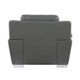 thumbnail image 3 of Titan Furnishings 37" Modern Leather Upholstered Chair in Gray, 3 of 18