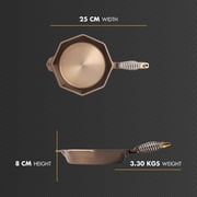 FINEX 10 Cast Iron Skillet Without Lid - Versatile Cast Iron Pan - Cooking Pan Enhances Food Taste - Nonstick Skillet - Heirloom Kitchen Essentials - Pre-Seasoned with Flaxseed Oil
