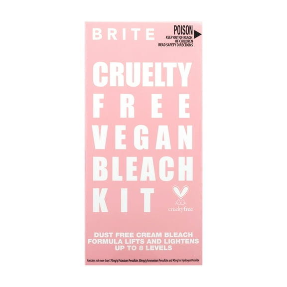 BRITE Vegan Hair Bleach Kit, Ammonia Free, Low Odor, Cruelty Free