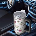thumbnail image 6 of 40oz Pioneer Flower Floral Print Pattern Insulated Tumbler with Handle, BPA-Free Leak Proof Lid and Straws, Double Wall Vacuum, Hot 12h/Cold 34h, 6 of 6