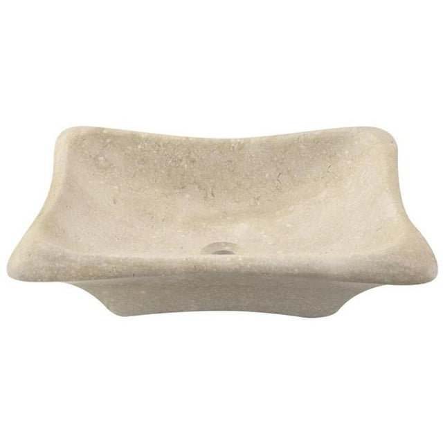 Polaris Évier P768 Galaga Beige Récipient en Marbre - Poli à la Main