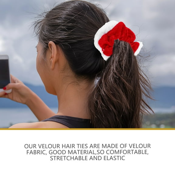 Dytern Xmas 5 Pcs Hair Scrunchies Christmas Hair Elastic Ties Scrunchy Bands Ponytail Holder Headbands for Women Girls