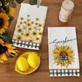 thumbnail image 3 of Sunflower Summer Kitchen Towels Dish Towels Set of 2,Black Buffalo Plaid Sunshine Hand Towels 18x26 Inch Drying Dishcloth,Farmhouse Home Seasonal Holiday Summer Decorations AD296, 3 of 6