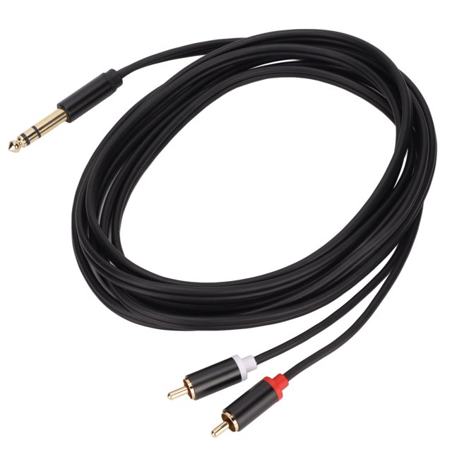 Cable RCA, cable divisor RCA de 6,35 mm a 2 RCA, cable RCA de estética elegante