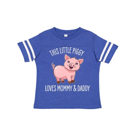 

Inktastic This Little Piggy Loves Mommy and Daddy- cute Gift Toddler Boy or Toddler Girl T-Shirt