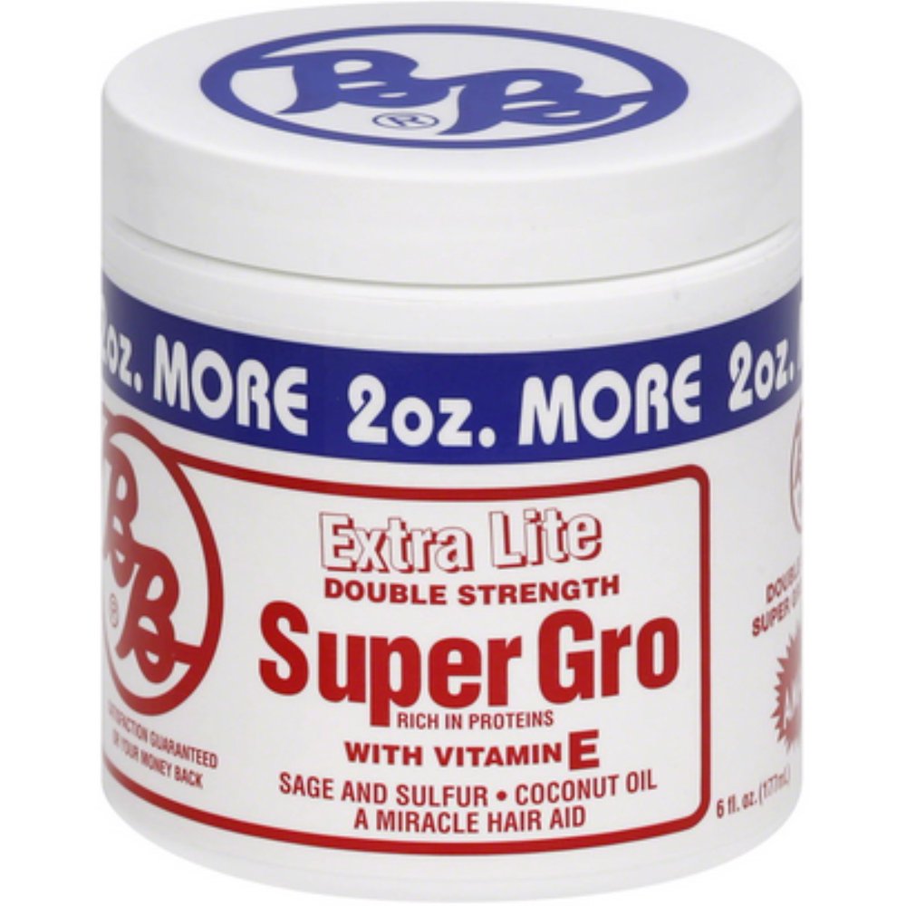 Bronner Brothers Super Gro Extra Lite Double Strength, 6 oz (Pack of 2
