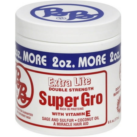 Bronner Brothers Super Gro Extra Lite Double Strength, 6 oz (Pack of 3)