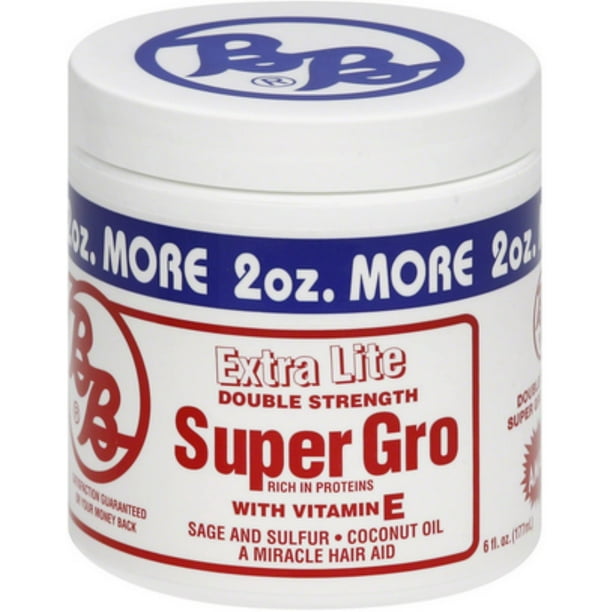 Bronner Brothers Super Gro Extra Lite Double Strength, 6 oz (Pack of 2
