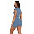 thumbnail image 3 of Ronuti Women's Fitness Outfits Summer 2025 - Stretchy Yoga Shorts & Crop Top Matching Set, 3 of 5