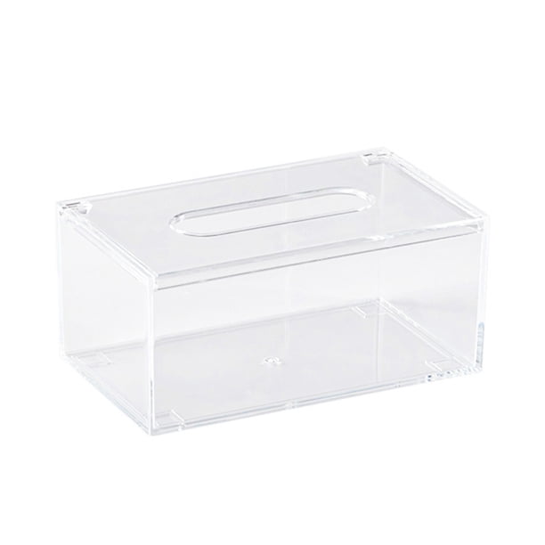 Soporte de Caja de Servilleta, Acrílico Transparente Fácil Limpieza de Tejido dispensador rectangular de Boca Ancha Elegante para Sala de Estar para Restaurante