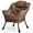 Brown, variant on Costway Modern Polyester Fabric Lazy Chair Single Sofa Chair w/ Side Pocket Grey