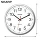 thumbnail image 3 of Reloj de pared Sharp Silver de 35 cm, silencioso, no hace tictac, de cuarzo, 3 of 7