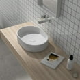 thumbnail image 5 of Ruvati 19 x 14 inch Fluted Vessel Bathroom Sink Solid Surface Modern Matte White, 5 of 8