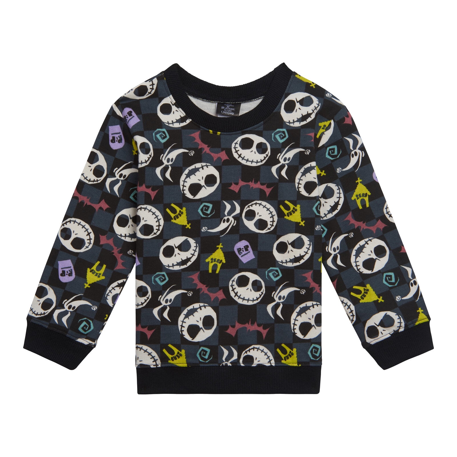 Disney Nightmare Before Christmas Jack Skellington French Terry Sweatshirt and Shorts Outfit Set Toddler to Big Kid