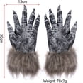 thumbnail image 5 of Disfraz de Halloween, guantes con patas de animales, oso peludo, lobo, gorila, garras de monstruo, juego de rol, guantes para disfraz de fiesta temática, 5 of 5