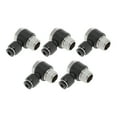 thumbnail image 1 of Conectores de aire de 5/32" con cabeza hexagonal, conector rápido de línea de aire, plástico y metal, 12.7mm / 1/4" BSPT, 5 piezas, tono negro y plateado, 1 of 1