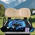 thumbnail image 3 of XYZCANDO Blue Dolphin Floral Golf Cart Seat Cover | 4 Storage Pockets Non-slip Washable | Fits 2-Seat EZGO Club Car Yamaha, 3 of 8