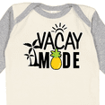 thumbnail image 4 of Inktastic Vacay Mode with Palm Trees Sun and Pineapple Boys or Girls Long Sleeve Baby Bodysuit, 4 of 5