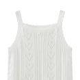 thumbnail image 3 of Jalioing Girls Knitted Camisoles Summer Lightweight Crochet Tank Tops Toddler Girls Cute Sleeveless Sweater Tops, 3 of 4