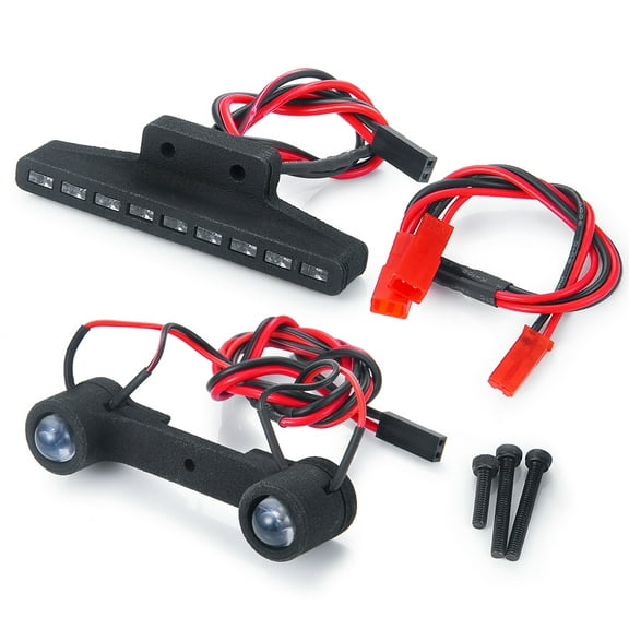 RCLIONS RC LED Lights Front & Rear Taillight Spotlight Lamp Bar for 1/16 Mini E-RVEO #71076-3 RC Car Buggy Parts