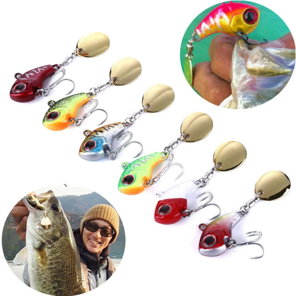 Happy Date Metal Bass Fishing Lures Set, Diving Wobblers Artificial Bait  with 3D Eyes, Lifelike Swimbait for Freshwater Saltwater Fishing 