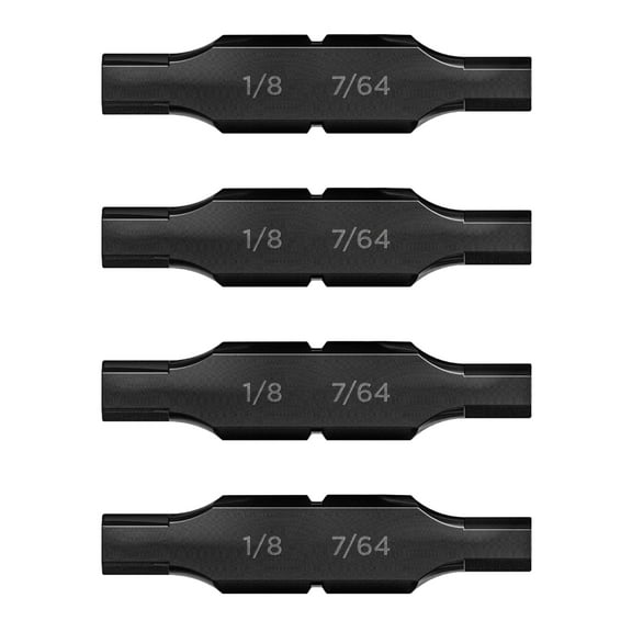 Galvanox Hex 1/8" - 7/64" Double Sided Replacement Bits for Leatherman Multi-tools (4 Pack)