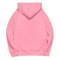 thumbnail image 4 of TQWQT Womens Oversized Pink Hoodie Long Sleeve Solid Color Y2k Hoodies Cute Hooded Pullover Plus Size Pullover Tops with Pockets Pink 3XL, 4 of 5