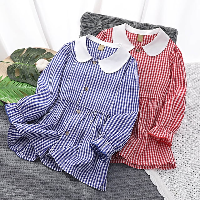 NJDVHB Robes d'Hiver pour Tout-Petits, Robe de Princesse pour Fille, Robe de Fête pour Filles, Mode Décontractée pour Enfants, Robes à Manches Longues avec Col, Rouge, 130
