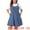 Blue, variant on DARING DIVA Plus Size Denim Overall Adjustable Straps Pockets Dress 1X Blue