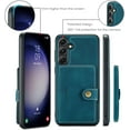 thumbnail image 3 of Case for Samsung Galaxy S23 FE 5G 2023, Detachable Magnetic Wallet Card Cash Slot Case Cover Support Wireless Charging Functional Kickstand (Teal), 3 of 14