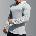thumbnail image 1 of pstuiky Camisas de invierno de manga larga para hombre, Sudadera con capucha fina de manga larga para hombre, para fitness, exteriores, correr, otoño, transpirable y de secado rápido xl, 1 of 5