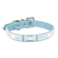 thumbnail image 1 of Juego de 1 pieza de collar para perro con diamantes de imitación y lazo rosa, 1 of 5
