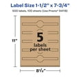 thumbnail image 6 of Avery Kraft Brown Wraparound Band Labels, 1.5" x 7.75", 500 Labels, 6 of 9