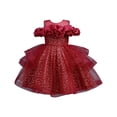 thumbnail image 1 of Coerni Robes de Bal Épaules Dénudées pour Filles Robes de Fête de Mariage Robe de Soirée en Sequins Tulle Tutu Robe de Princesse, 1 of 4