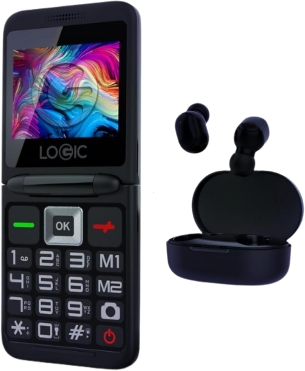 LOGIC Z3L KIT | 4G FLIP PHONE with TWS Wireless Headset Included
