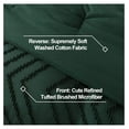 thumbnail image 6 of TiaGOC Comforter King Size Set Dark Emerald Green, 3 Pieces Tufted Vintage Solid Forest Green Bedding Comforter Sets, Fluffy Bed Set (104x90In Comforter & 2 Pillowcases), 6 of 8
