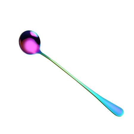 

Vikudaty Colorful Spoon Long Handle Spoons Flatware Coffee Drinking Tools Kitchen Gadget 2022 kitchen