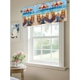thumbnail image 6 of Coastal Sea Wave Curtain Valances for Windows, Summer Ocean Abstract Oil Painting Beach Kitchen Valance Window Treatment, Light Filtering Block Curtains for Bathroom/Bedroom/Living Room 42'' x 12'', 6 of 9