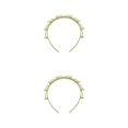 thumbnail image 1 of Minnieouse Diadema para mujer Diseño hueco Banda para el cabello Clip Color sólido Cabello Banda de plástico Accesorio para la cabeza, Amarillo amarillo 2piezas Minnieouse CBP148772, 1 of 6