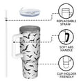 thumbnail image 4 of Black Halloween Bats Tumbler with Handle and Lid,40oz Double Wall Vacuum Insulated Tumbler,Cups Gift for Women and Men, 4 of 7