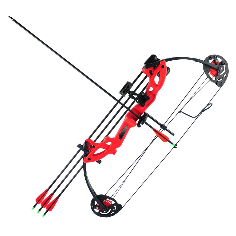 EROCK Compound Bow Kit W/4pcs Arrows Right Hand Target Practice Hunting Youth 15-29lbs
