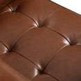 thumbnail image 3 of Noble House Portage Faux Leather Club Chair, Cognac Brown, 3 of 9
