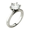 thumbnail image 2 of Charles & Colvard White Gold 8mm Moissanite 6-Prong Solitaire Engagement Ring-Size 7.5 1.9ct DEW, 2 of 8